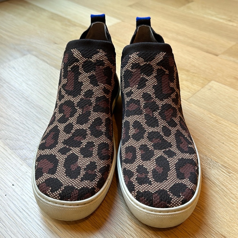 Rothy’s Leopard Chelsea Boots, Size 8